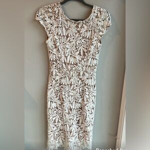 Lulus White Floral Dress. Size XS.